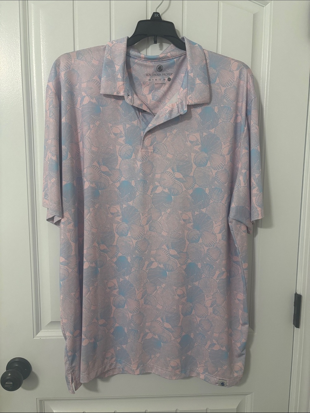 Southern Proper Pink & Light Blue Floral-Print Polo